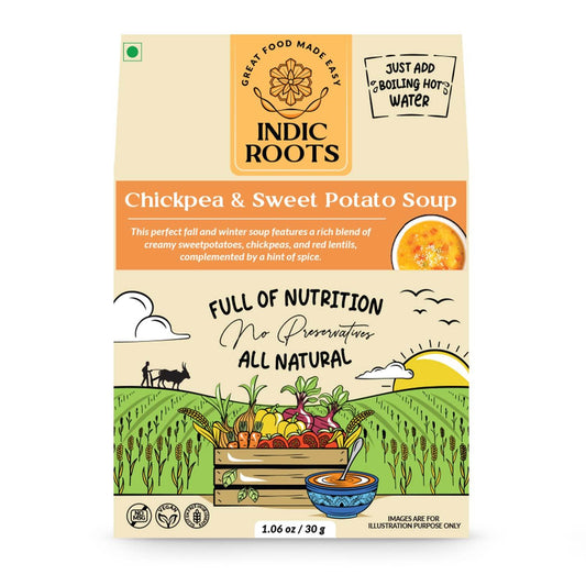 Chickpea and Sweet Potato Soup - Indic Roots (Formerly Organic Roots)