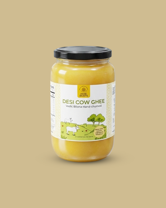 Hand-churned Desi Bilona Ghee - Made from Organic Cow’s Milk