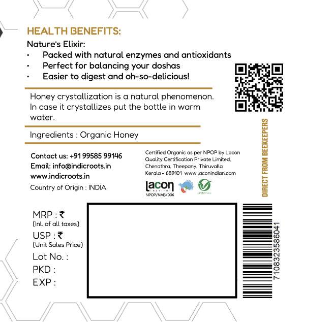 Organic Raw Honey - Indic Roots (Formerly Organic Roots)