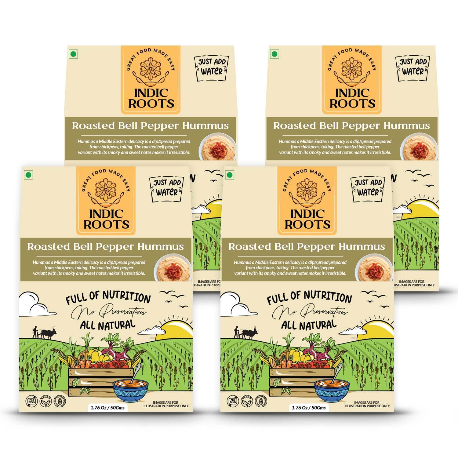 Bell Pepper Hummus - Indic Roots (Formerly Organic Roots)
