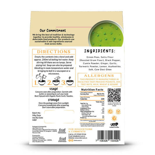 Sattu and Green Peas Soup - Indic Roots (Formerly Organic Roots)