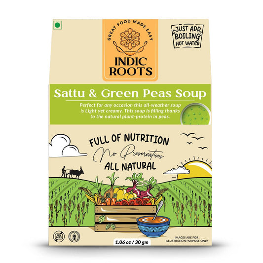 Sattu and Green Peas Soup - Indic Roots (Formerly Organic Roots)