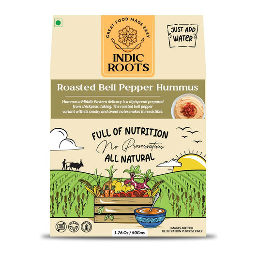 Bell Pepper Hummus - Indic Roots