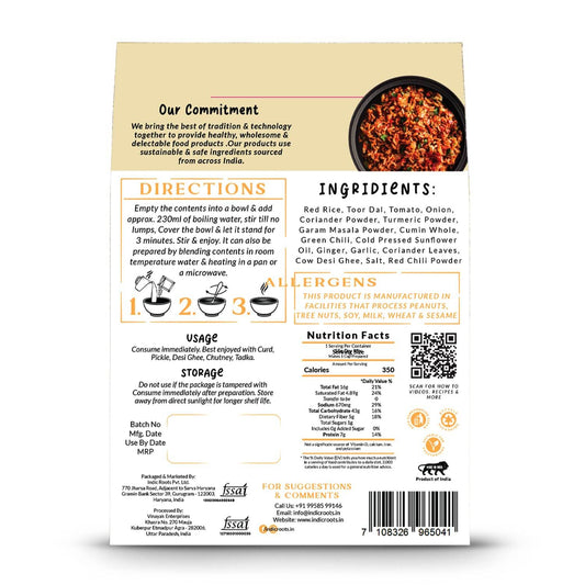 Toor Dal & Red Rice Khichdi - Indic Roots (Formerly Organic Roots)