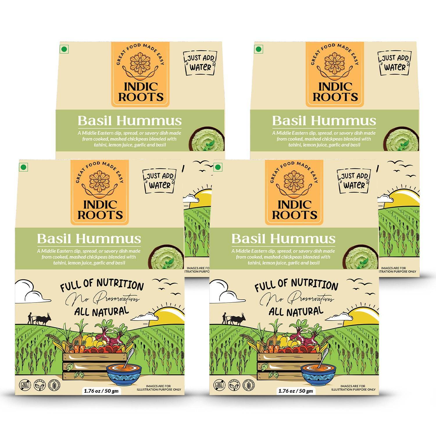 Basil Hummus - Indic Roots