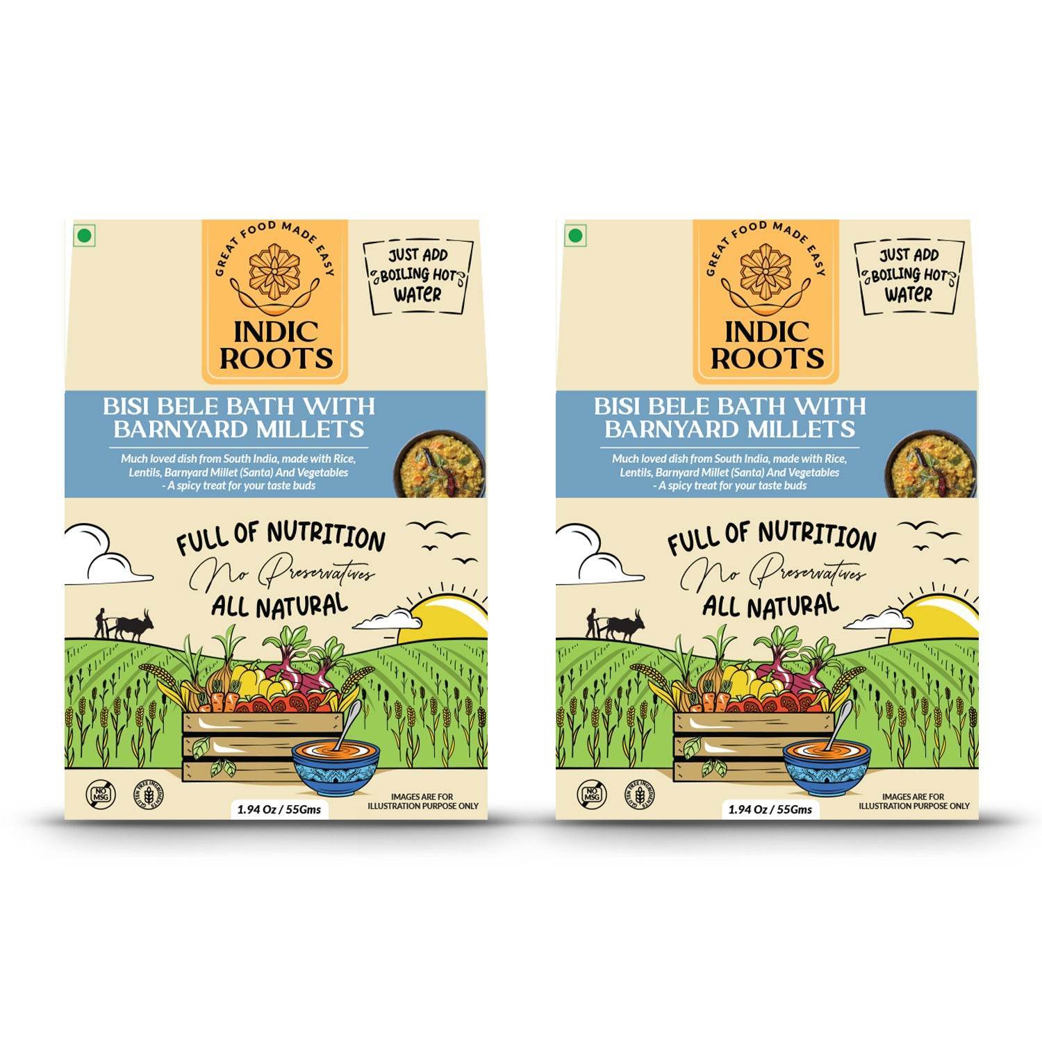 Bisi Bele Bath with Barnyard Millets - Indic Roots