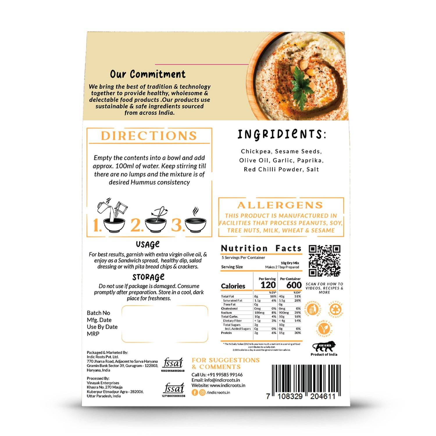 Classic Hummus - Indic Roots