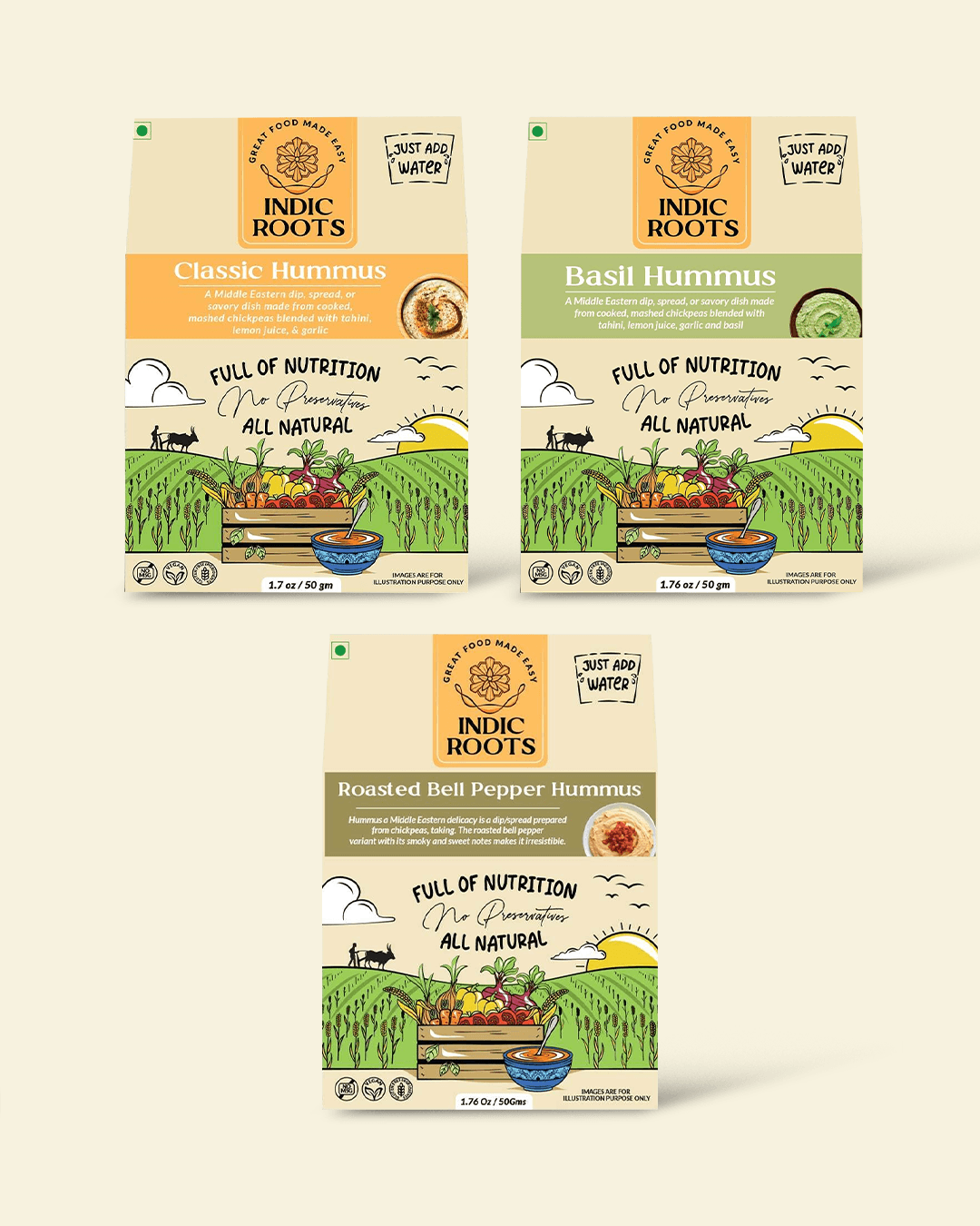 Hummus Trio - Pack of 3 - Indic Roots