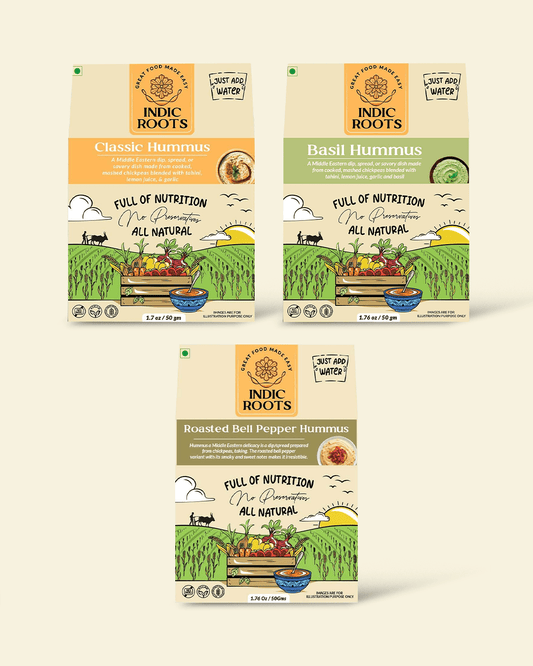 Hummus Trio - Pack of 3 - Indic Roots