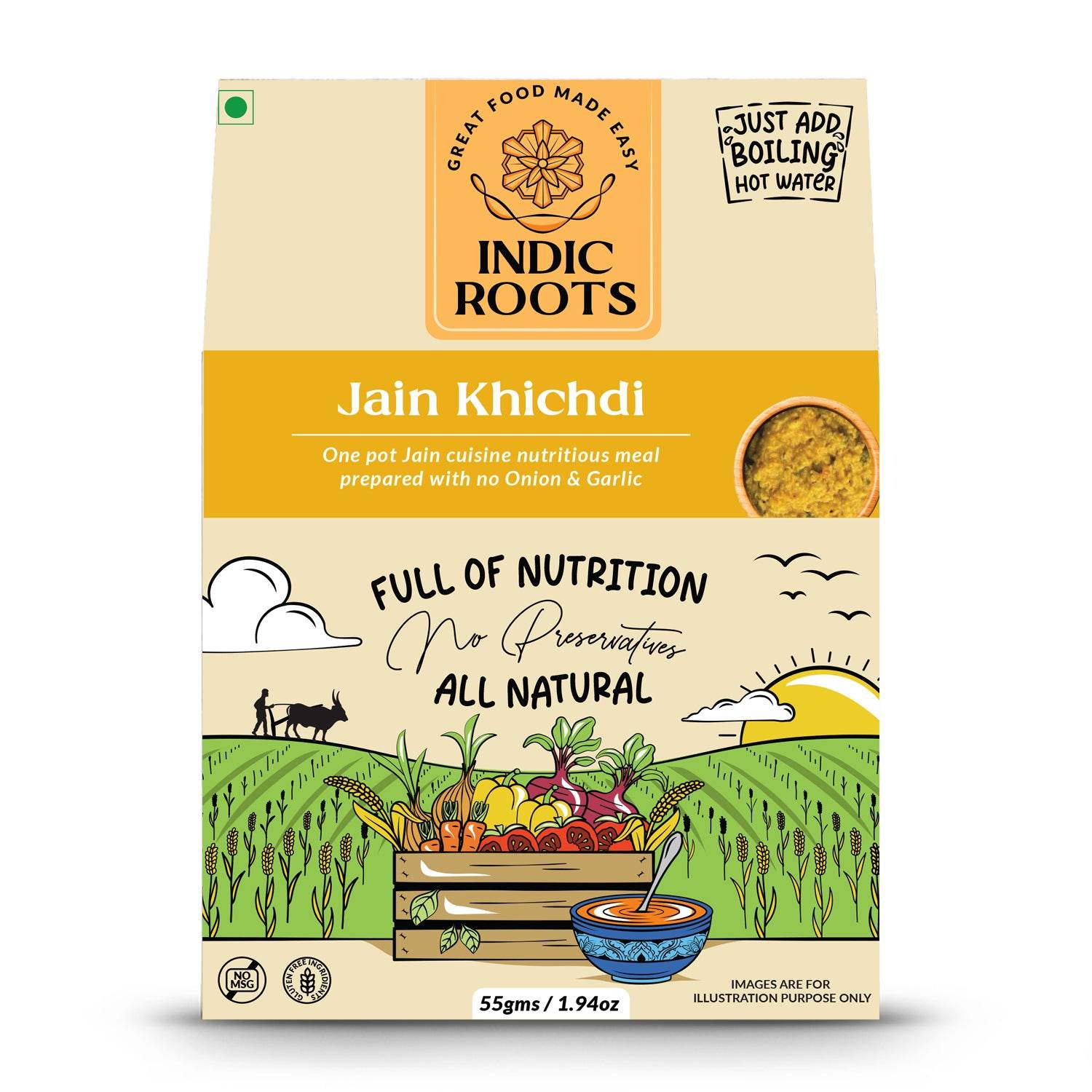 Jain Khichdi (No Onion, No Garlic) - Indic Roots
