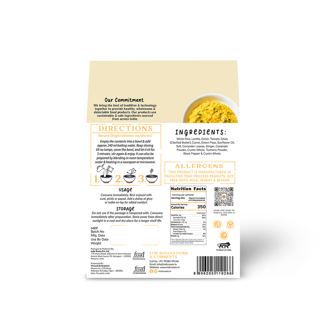 Moong Dal Vegetable Khichdi (Copy) - Indic Roots