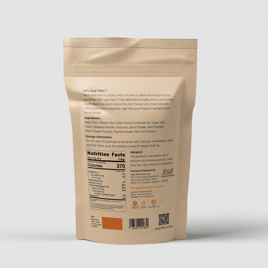 Pita Chips Ragi (100 gms) - Indic Roots