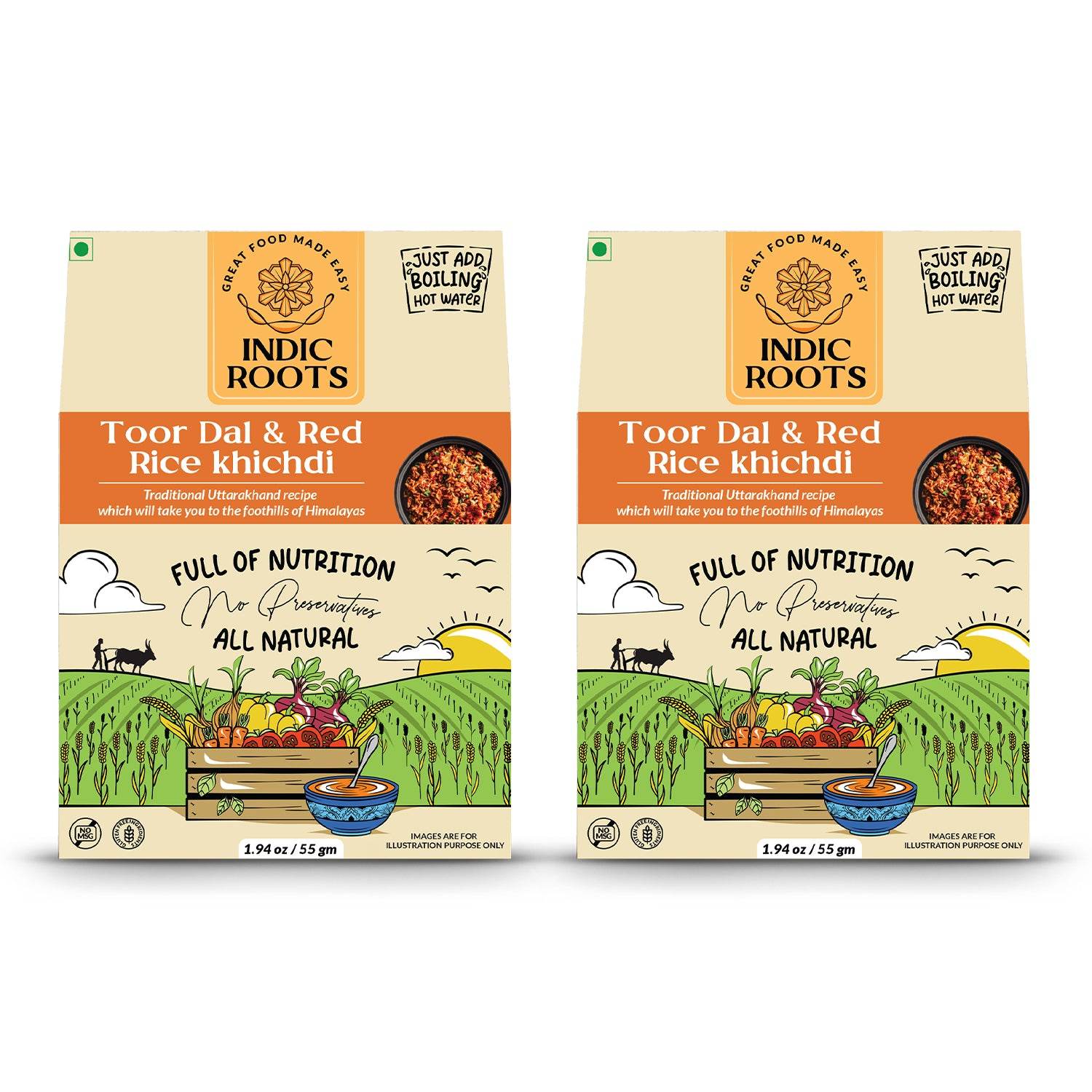 Toor Dal & Red Rice Khichdi - Indic Roots
